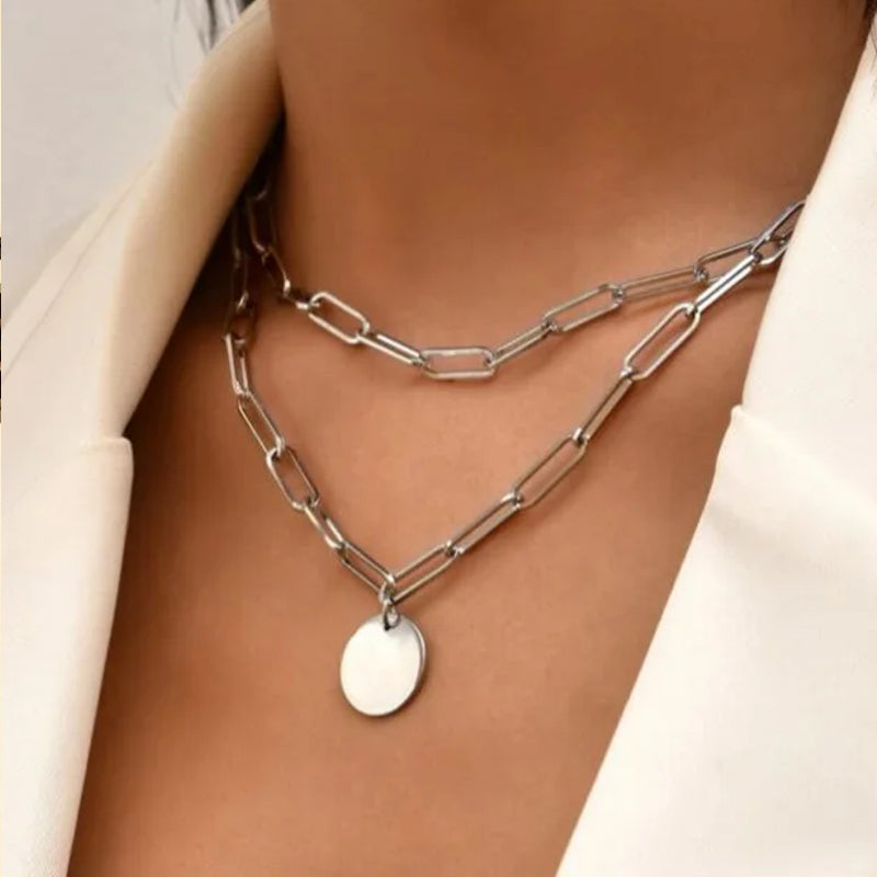 Crystal Zircon Heart Star Charm Pendant Necklace Brown Necklace - Tophatter Daily Deals