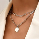 Crystal Zircon Heart Star Charm Pendant Necklace Brown Necklace - Tophatter Daily Deals