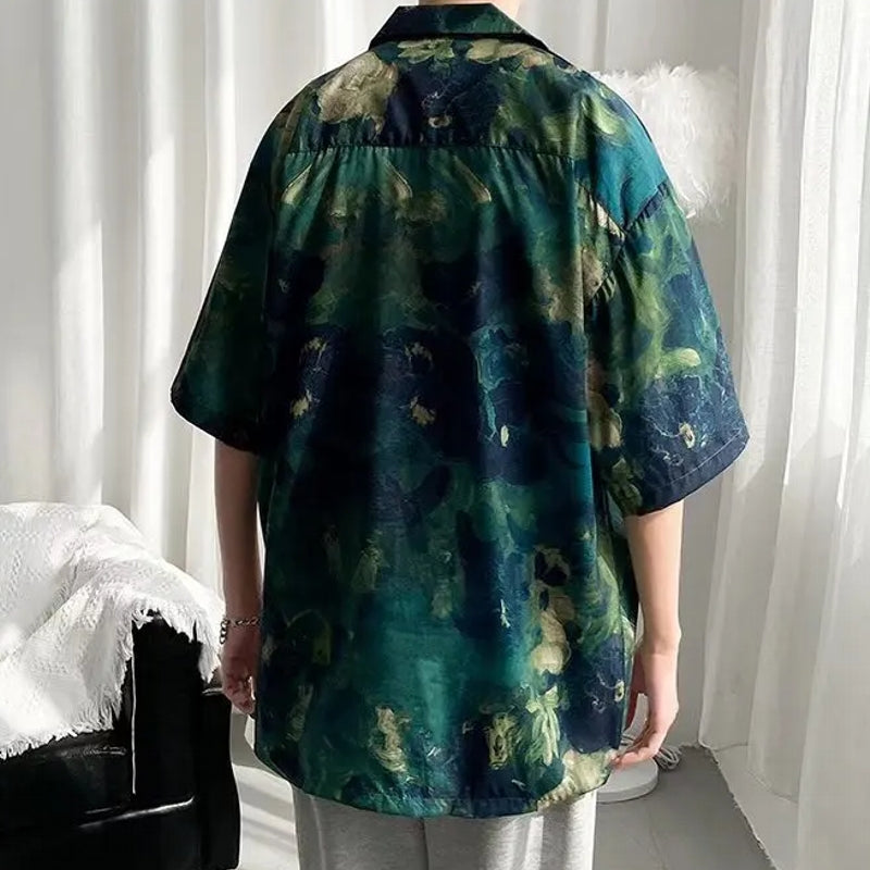 Summer Men Hawaiian Short Sleeve Shirts Men's Shirts - Tophatter Daily Deals