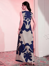 Abstract Print Sleeveless Maxi Dress Maxi Dresses - Tophatter Daily Deals