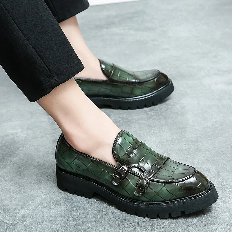 Fashion Monk Strap Loafers Shoes Men Shoes - Tophatter Daily Deals