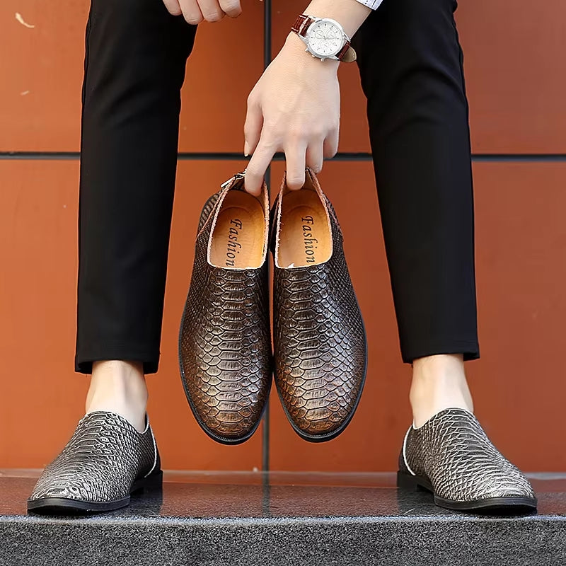 Italian Style Shoes Genuine Leather Men Loafers Men Shoes - Tophatter Daily Deals