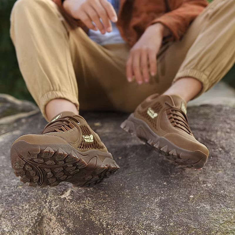 Leather Hiking Anti-Slip Casual Shoes For Men Men Shoes - Tophatter Daily Deals