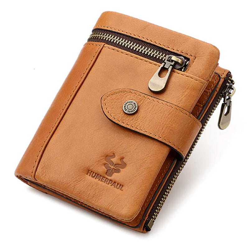 Men Wallet RFID Blocking Credit Card Holder Travel Purse Brown Wallets - Tophatter Daily Deals