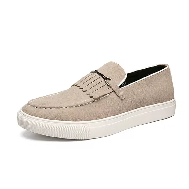 Men Loafers Suede Leather Casual Shoes Loafers - Tophatter Daily Deals