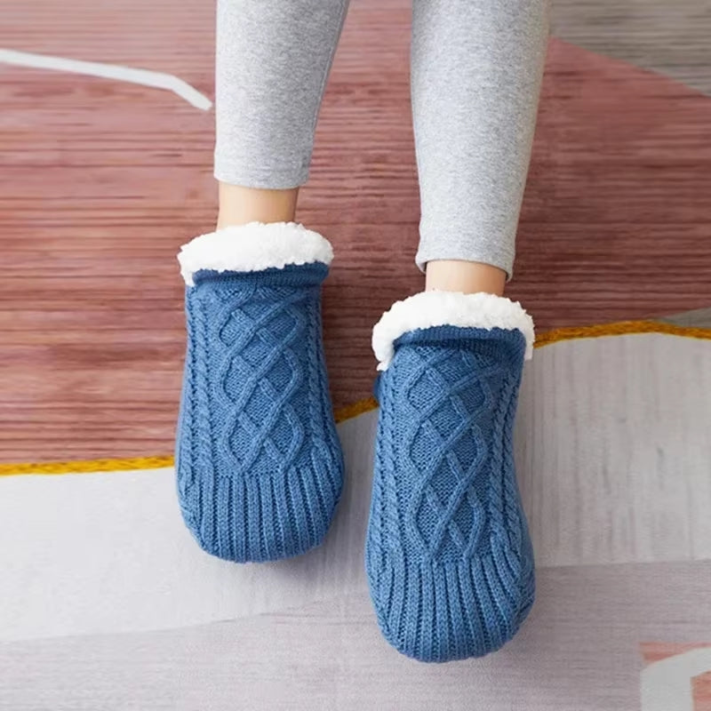 Unisex Slipper Socks Winter Warm Short Cotton Socks - Tophatter Daily Deals