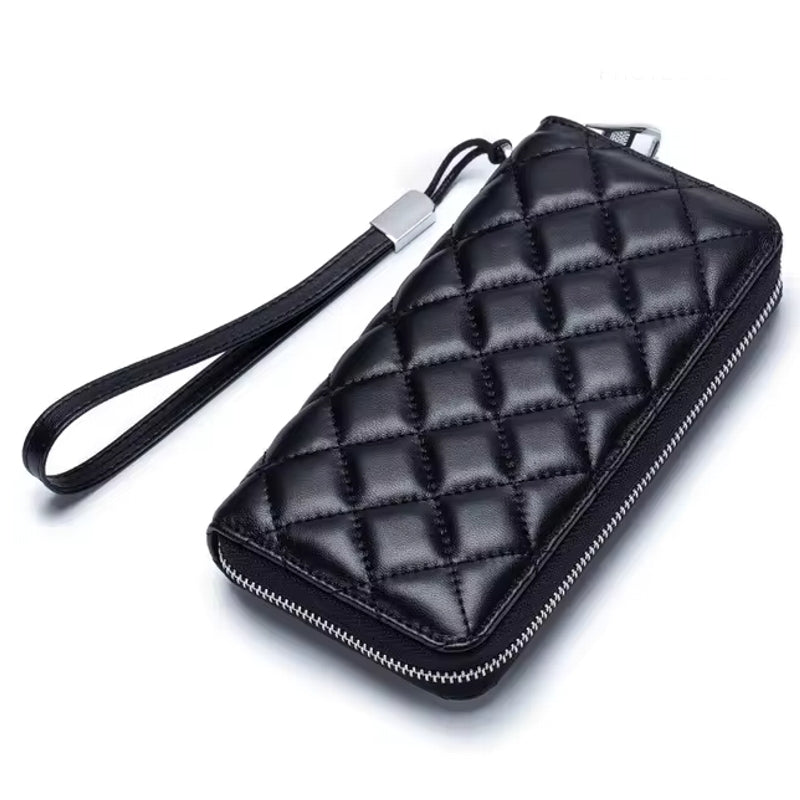 Women Clutch Sheepskin RFID Long Wallet Phone Bag 03 Wallets - Tophatter Daily Deals
