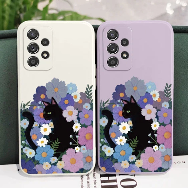 String Cat Floral Case For Samsung Samsung Cases - Tophatter Daily Deals