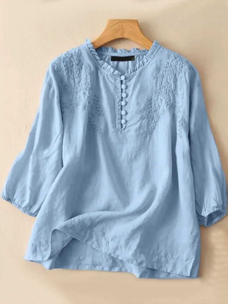 Elegant Embroidery Women Blouse Blouses - Tophatter Daily Deals