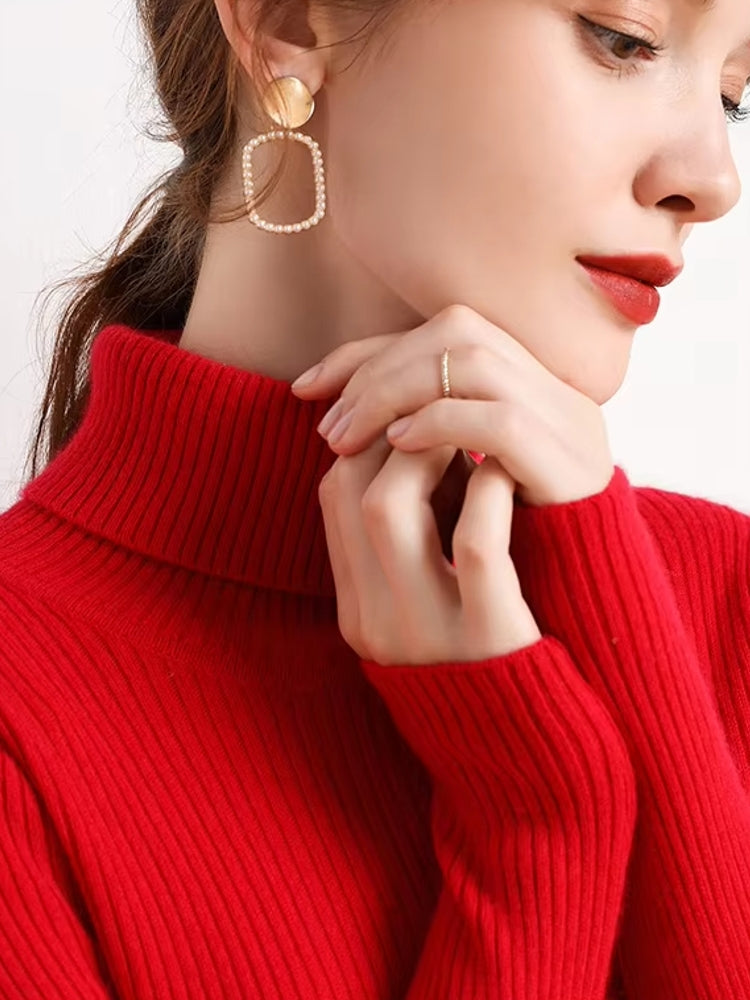 Basic Soft Top Sweaters For Women Red Blouses - Tophatter Daily Deals