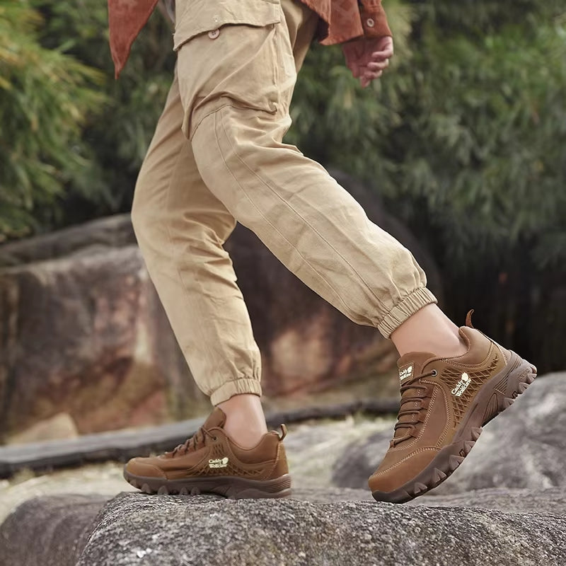 Leather Hiking Anti-Slip Casual Shoes For Men Men Shoes - Tophatter Daily Deals