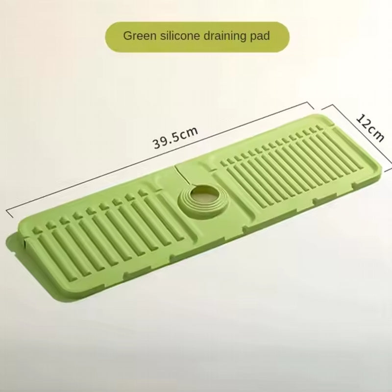 Silicone Kitchen Sink Splash Guard Drain Pad Green Home Supplies - Tophatter Daily Deals