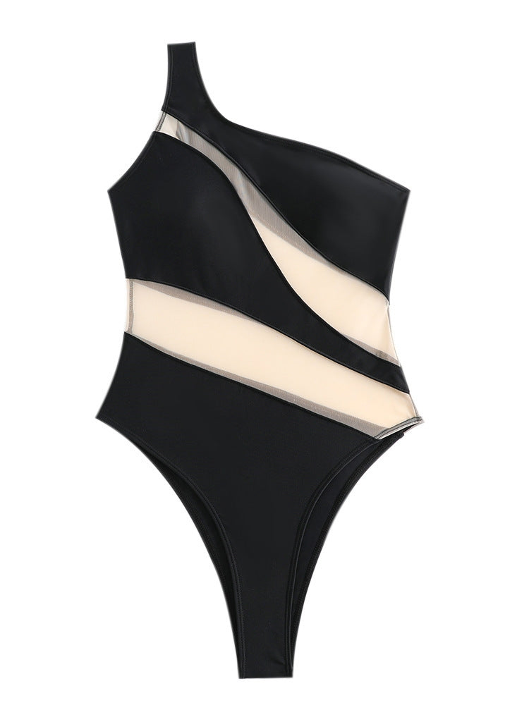 Black One Piece Swimsuit Sexy Summer Beach Wear Swimwear - Tophatter Daily Deals