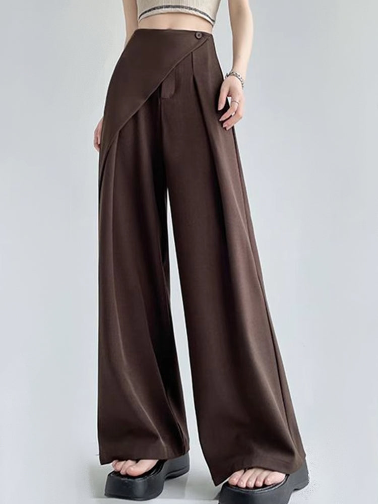 Women High Waist Wide Suit Pants Pants - Tophatter Daily Deals