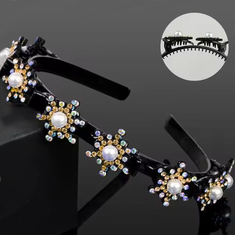 Flower Broken Hair Braided Headband Hair Pin Clips Yellow HAIR ACCESSORIES - Tophatter Daily Deals