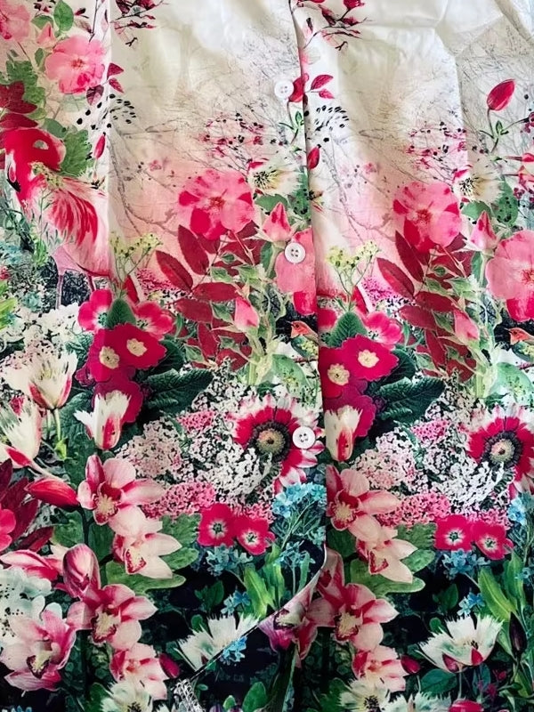 Floral Daily Weekend Floral Blouse Shirt Blouses - Tophatter Daily Deals