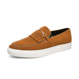 Men Loafers Suede Leather Casual Shoes Loafers - Tophatter Daily Deals