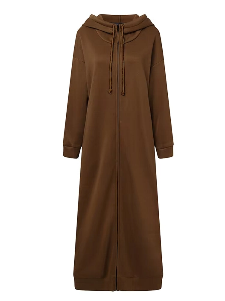 Fashion Hooded Sports Sweatshirt Maxi Dresses - Tophatter Daily Deals