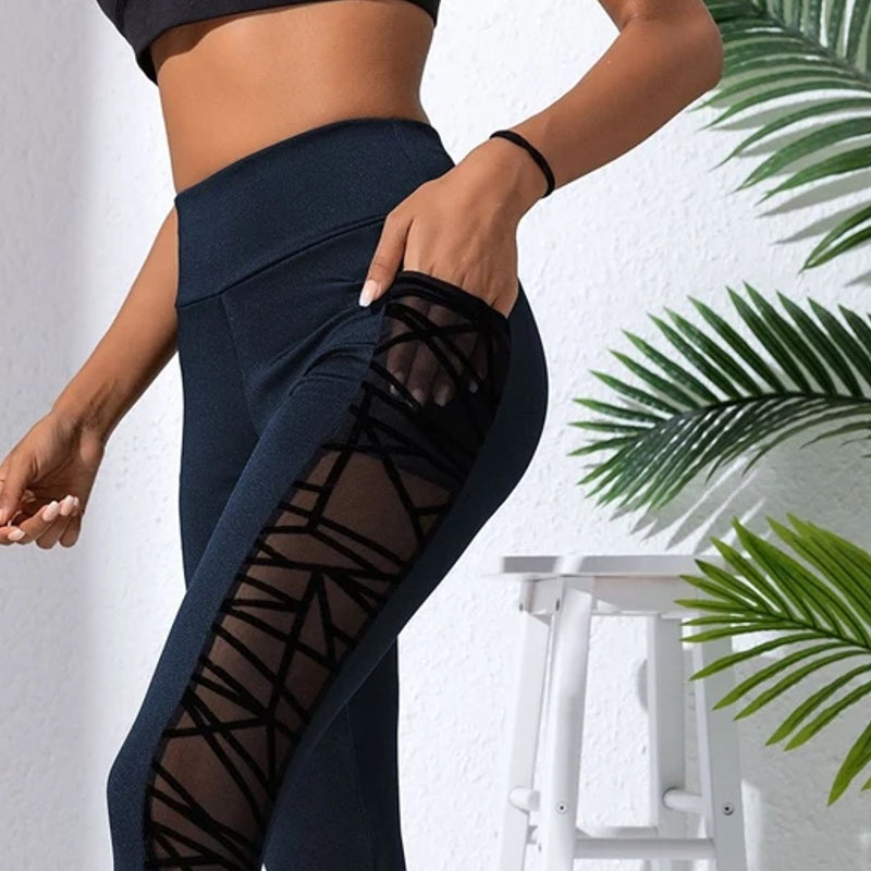 Yoga Fitness Leggings Navy Leggings - Tophatter Daily Deals