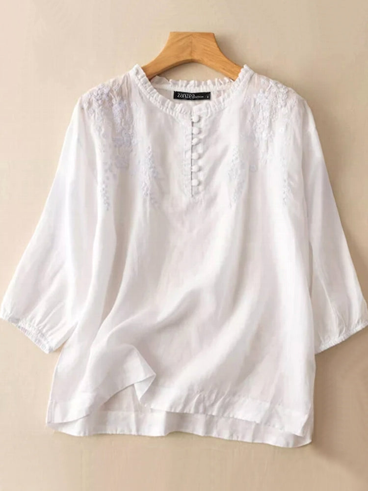 Elegant Embroidery Women Blouse Blouses - Tophatter Daily Deals