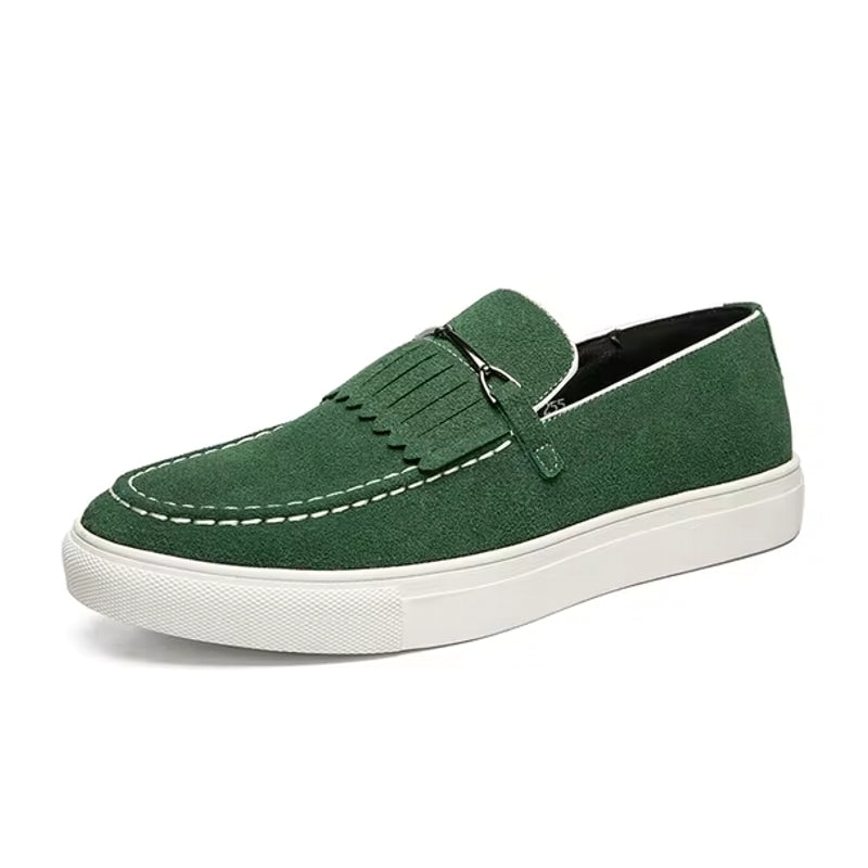 Men Loafers Suede Leather Casual Shoes Loafers - Tophatter Daily Deals