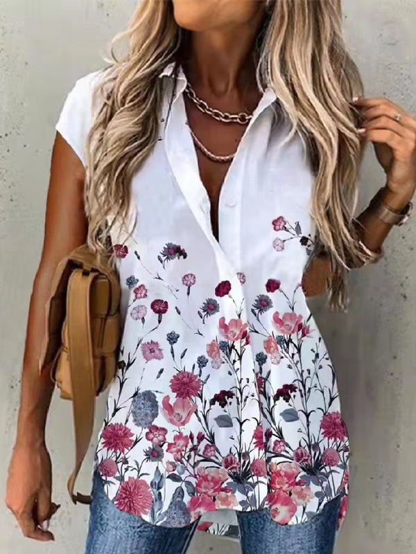 Women Shirts Fashion Casual Loose Shirts Red Blouses - Tophatter Daily Deals