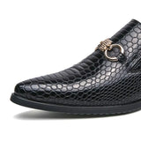 Artificial Leather Loafers Mini Crocodile Pattern Men Dresses Shoes - Tophatter Daily Deals