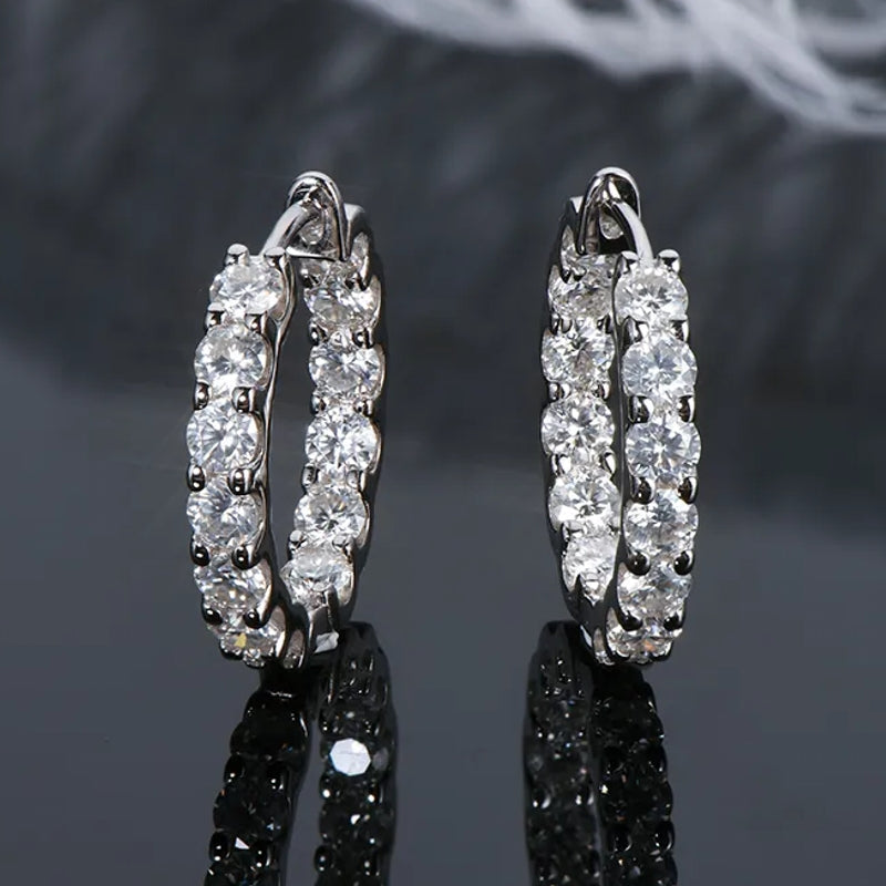 Sparkling Jewelry Hoops Stud Earrings Earrings - Tophatter Daily Deals