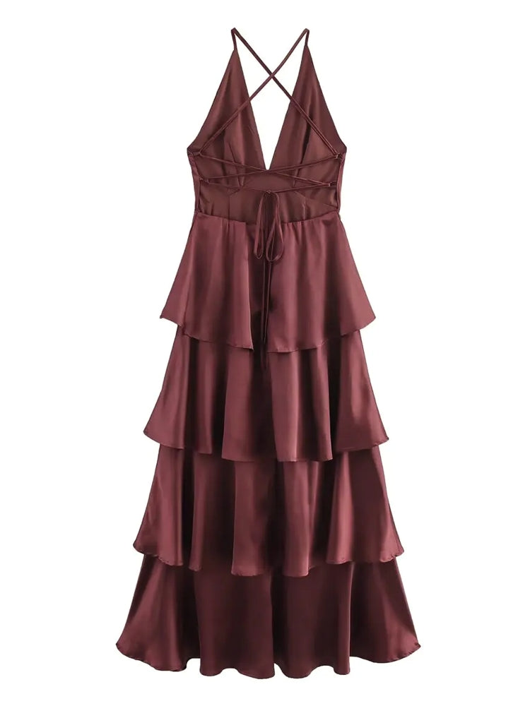 Curve Dresses Deep V Tube Top Waist Dress Maxi Dresses - Tophatter Daily Deals