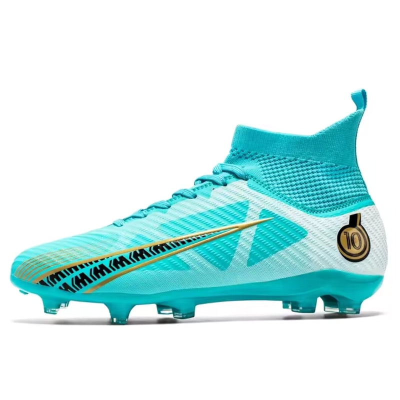 Soccer Shoes Grass Training Outdoor Football Shoes Blue FG Soccer Shoes - Tophatter Daily Deals