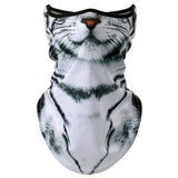 Halloween Mask Zoo Animal Neck Gaiter Motorcycle Face Masks Cat Mask Motorcycle Face Mask - Tophatter Daily Deals