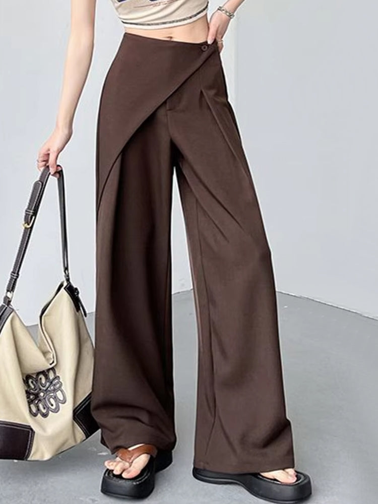 Women High Waist Wide Suit Pants Pants - Tophatter Daily Deals