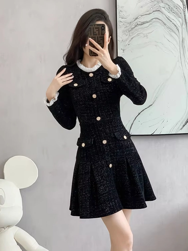 Stylish Office Ladies Retro Fishtail Mini Dress Black Work Wear Blazers - Tophatter Daily Deals