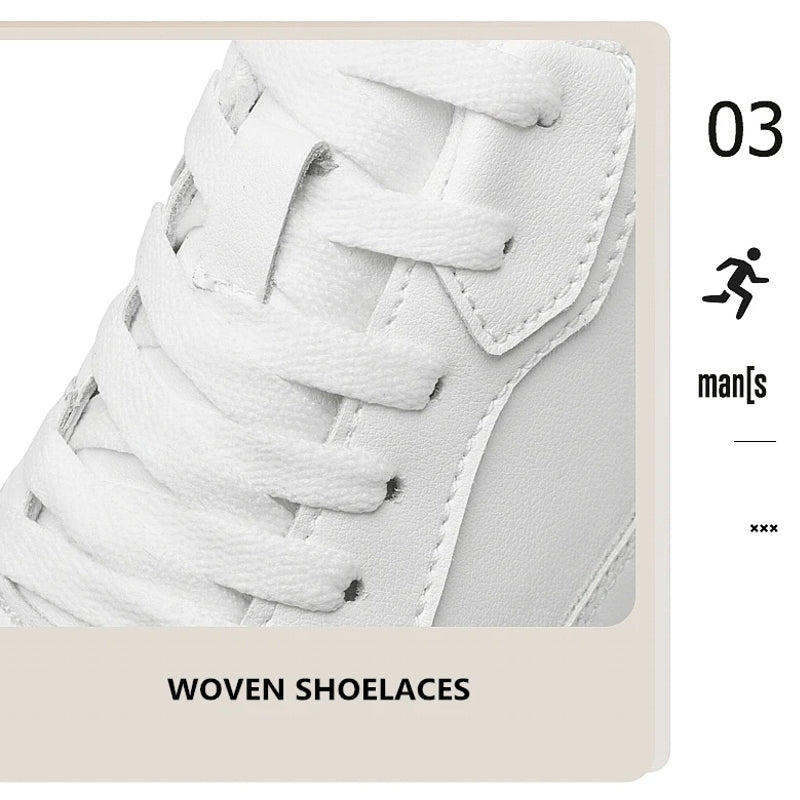 8cm White Black Taller Shoes Men Sneakers - Tophatter Daily Deals