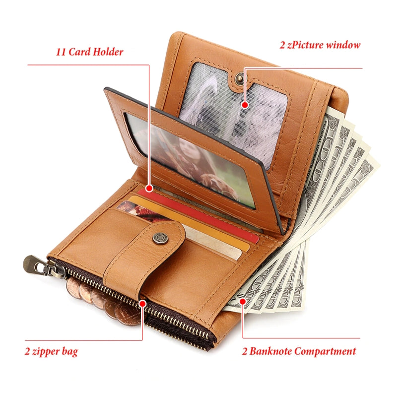 Men Wallet RFID Blocking Credit Card Holder Travel Purse Wallets - Tophatter Daily Deals