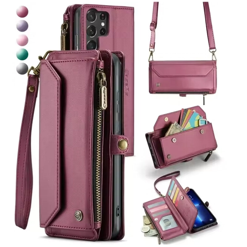 Wallet Case for Samsung Galaxy S Series Red Mobile Phone Cases - Tophatter Daily Deals