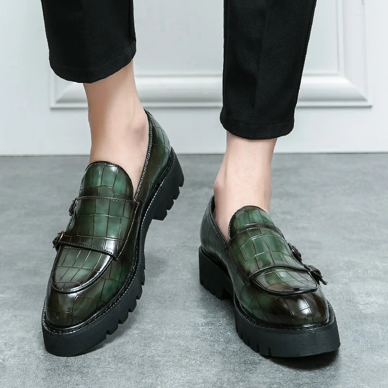 Fashion Monk Strap Loafers Shoes Men Shoes - Tophatter Daily Deals