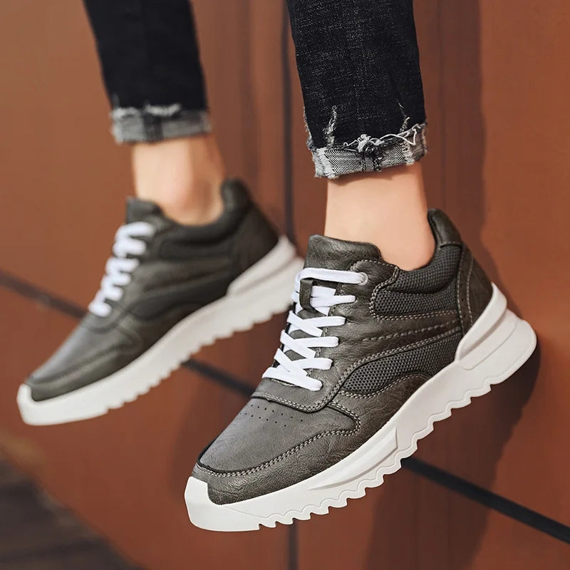 Leisure Fashion Man Elevator Shoes Gray Men Shoes - Tophatter Daily Deals