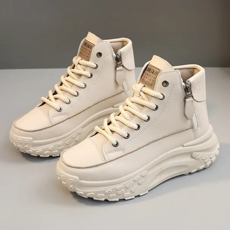 Spaceship Sneakers for Women Beige High Heel Sneaker - Tophatter Daily Deals