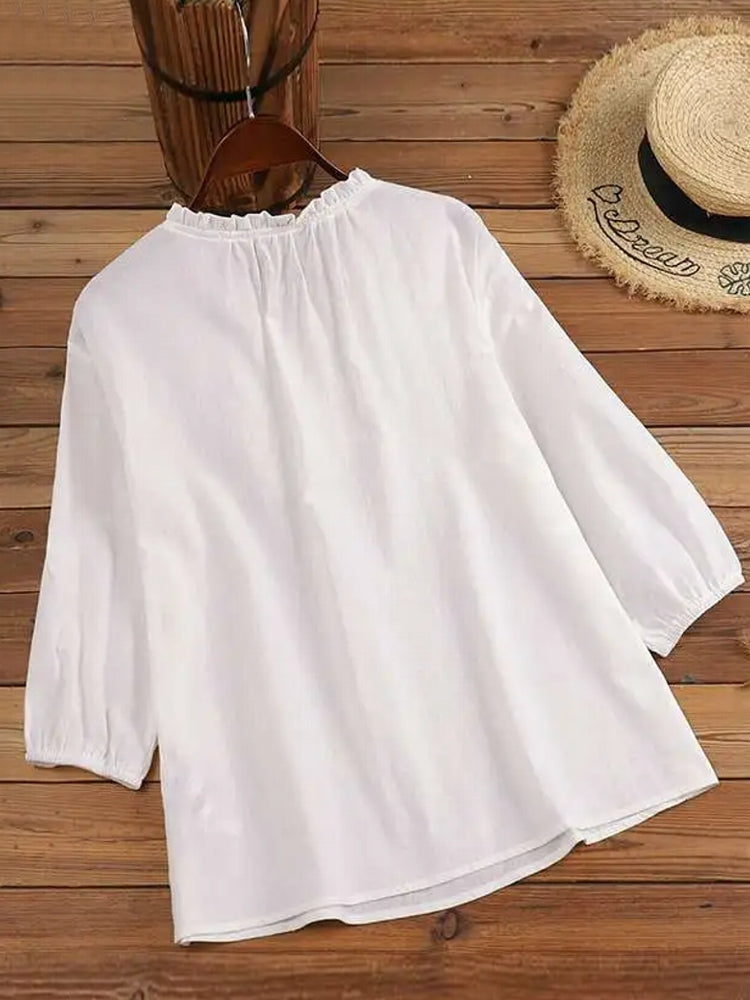 Elegant Embroidery Women Blouse Blouses - Tophatter Daily Deals