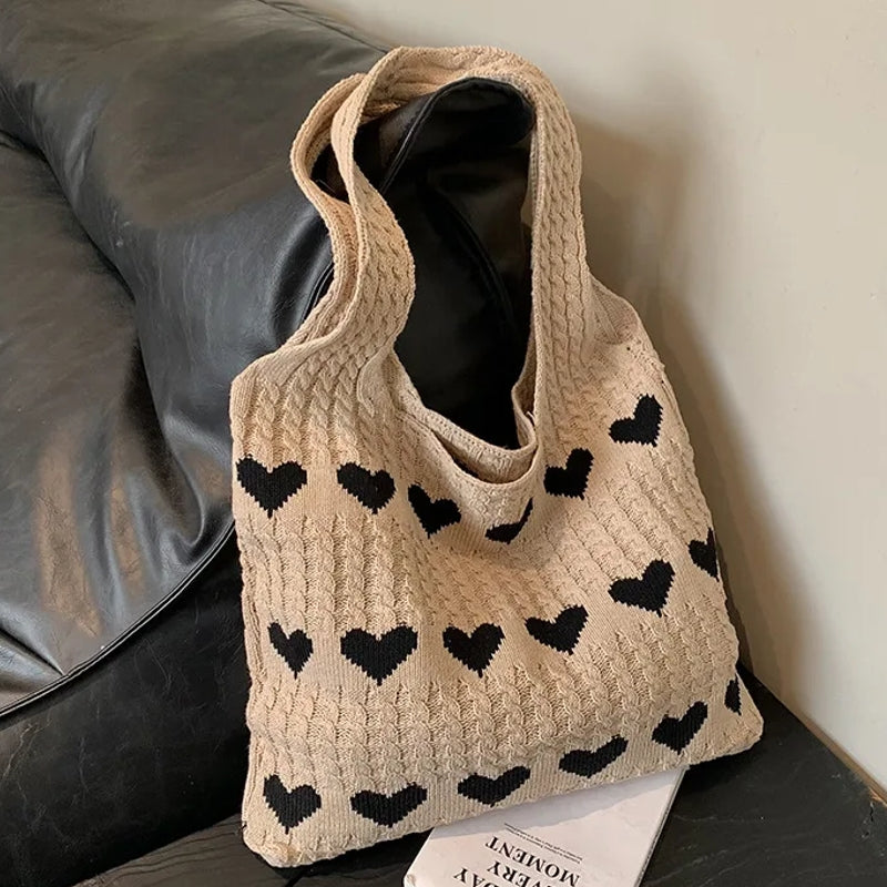 Summer Handmade Woolen Knitted Bag Women Bag - Tophatter Daily Deals