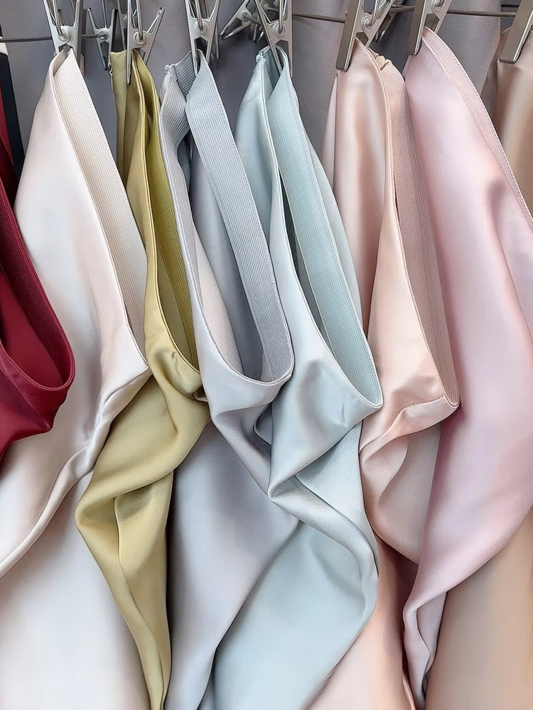 Smooth and silky Hip Wrap Zipper Skirt For Office Lady Midi Dresses - Tophatter Daily Deals