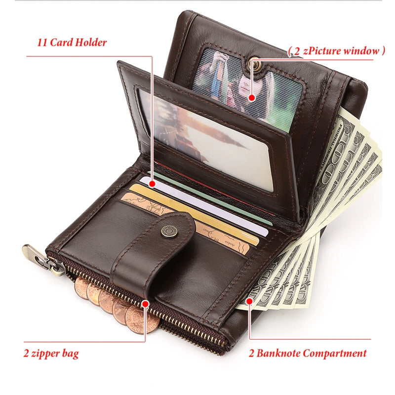 Men Wallet RFID Blocking Credit Card Holder Travel Purse Wallets - Tophatter Daily Deals