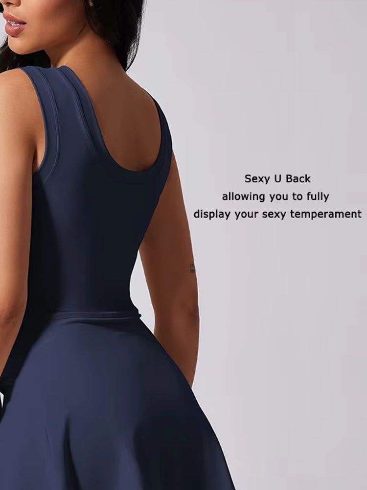 Tennis Dress for Women with Built in Shorts Sportswear - Tophatter Daily Deals