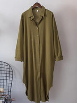 Women Cotton Oversized Big Shirt Dress Blouses - Tophatter Daily Deals