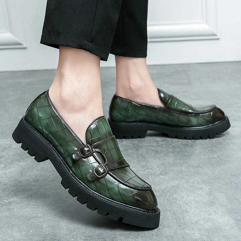 Fashion Monk Strap Loafers Shoes Men Shoes - Tophatter Daily Deals