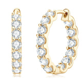 Sparkling Jewelry Hoops Stud Earrings Earrings - Tophatter Daily Deals