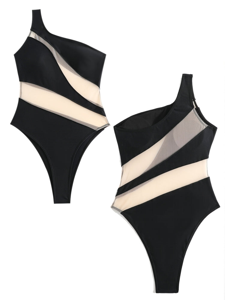 Black One Piece Swimsuit Sexy Summer Beach Wear Swimwear - Tophatter Daily Deals