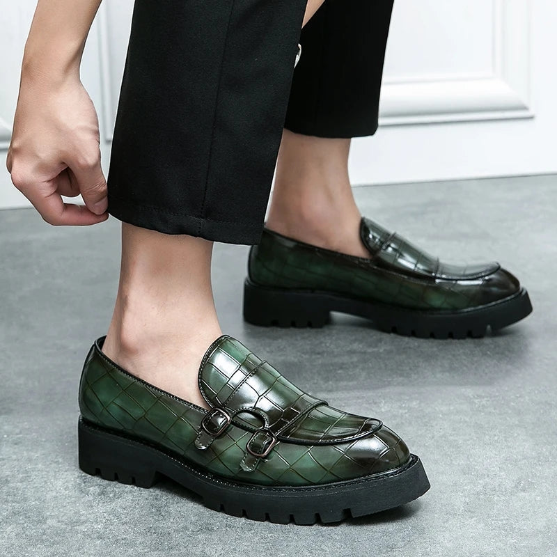 Fashion Monk Strap Loafers Shoes Men Shoes - Tophatter Daily Deals