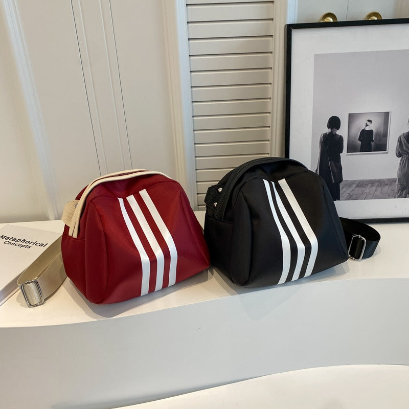 Striped Nylon Cloth Turtle Bag Bag - Tophatter Daily Deals